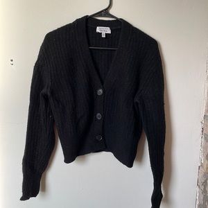 & Other Stories cropped black cardigan